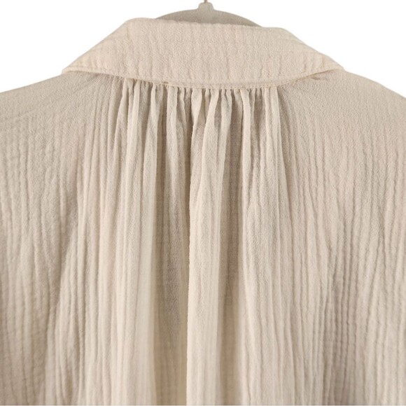 Madewell Light-Spun Cover Up Maxi Shirt Dress In Lighthouse S - Picture 6 of 10